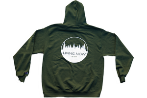 Living Now Forest Green Hoodie Back